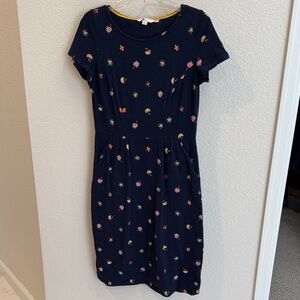 Boden Floral Navy Phoebe Jersey Dress in 6 long
